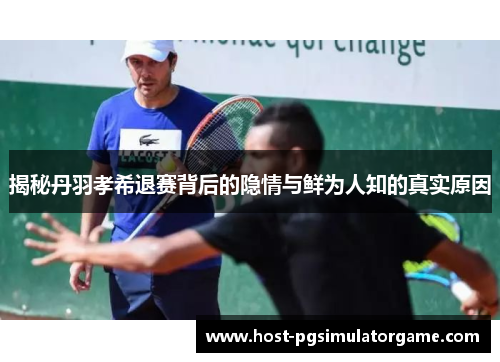 揭秘丹羽孝希退赛背后的隐情与鲜为人知的真实原因